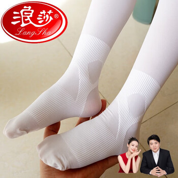 练功跳舞专用连裤袜不起球夏季白色1件护脚防扭伤款m码身高90100cm