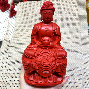 地藏王菩萨吊坠朱砂红阿弥陀佛释迦牟尼地藏王佛像摆件 居家供奉家用