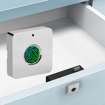 家用柜子密码锁衣柜锁电子智能锁办公桌 【金属面板】指纹抽屉柜锁j-b