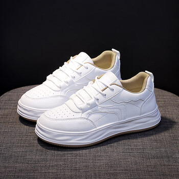 春秋新款小白鞋女轻便软底舒适白色运动鞋板鞋防滑外穿孕妇鞋白色35