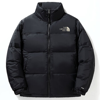 北面(the north face)羽绒服男女原版冬季保暖情 b107-8802黑色刺绣