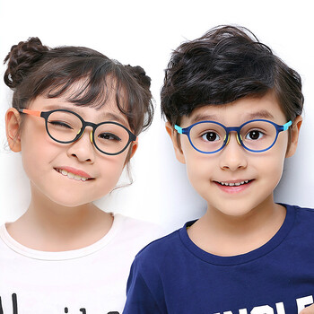 色彩儿童小学生弹性超轻配近视眼镜框架配眼镜男女孩光学眼镜 配1.