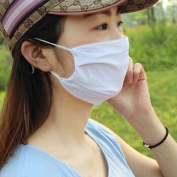 口罩女夏季透气薄款纱布可清洗易呼吸防尘防紫外线夏天护颈大 白色小