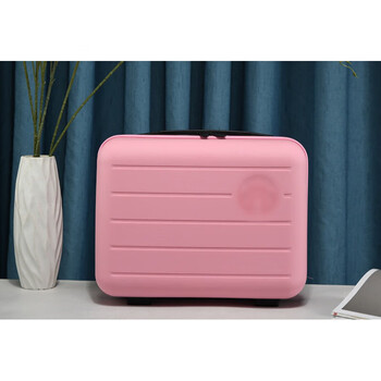 爱华仕迷你行李箱手提箱包便携收纳登机旅行箱化妆收纳粉红色14寸