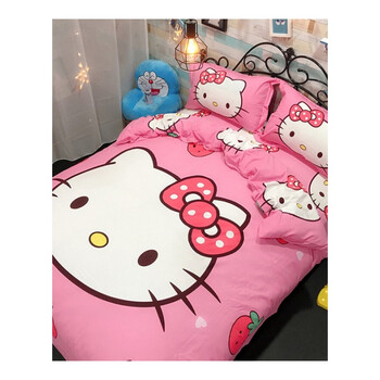 8m米床上用品hello公主风kitty 草莓【主图款】 --送抱枕 1.