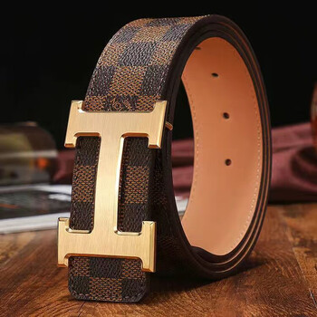 奢侈品gg轻奢用皮带男z工字扣真皮商务裤腰带阿玛尼h皮带皮带男士gg