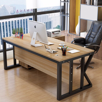 置峰老板桌办公桌椅组合办公桌员工办公桌收纳大班台简约现代职员办工