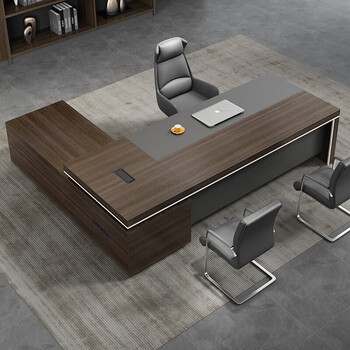 家具板式大班台时尚大气主管经理桌新中式总裁桌办公桌椅20米老板桌