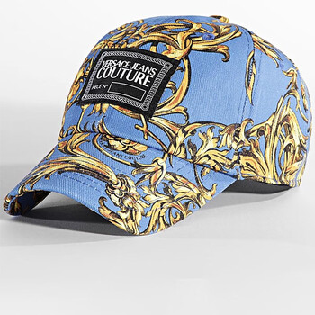 jeans couture/范思哲 男女同款蓝色巴洛克花纹饰棒球帽子 蓝色eg23