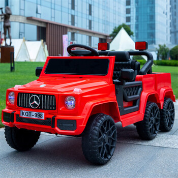 儿童电动车可坐大人小孩六轮充电遥控汽车音乐自驾六驱宝宝玩具车四驱