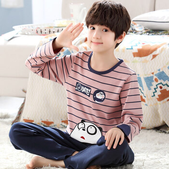 男童儿童睡衣秋季长袖男宝宝小男孩家居服中大童男生套装秋款 长袖