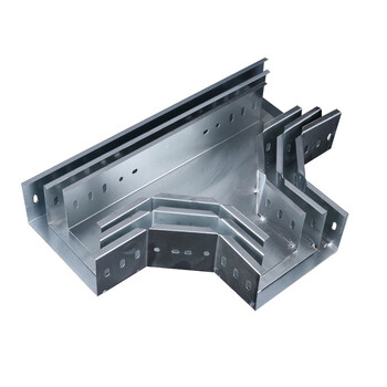 华朔 钢制槽式镀锌桥架配件 水平三通 300*100 一个价 企业定制