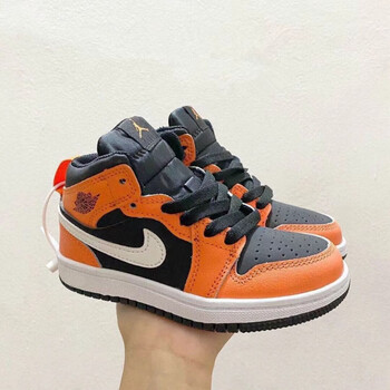 板鞋乔1黑红脚趾运动跑步鞋高帮篮球鞋学生 aj1黑橙【公司级头层】 42