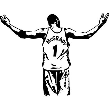 nba篮球詹姆斯麦迪霸气电动车身两侧油箱盖后窗反光贴纸亮黑色威少10
