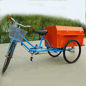 环卫保洁清洁手推垃圾车 环卫人力三轮车人力脚踏垃圾清运车人力脚蹬