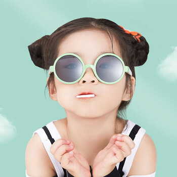 暴龙 儿童墨镜男女童偏光太阳镜硅胶大框小孩宝宝眼镜 儿童偏光墨 8