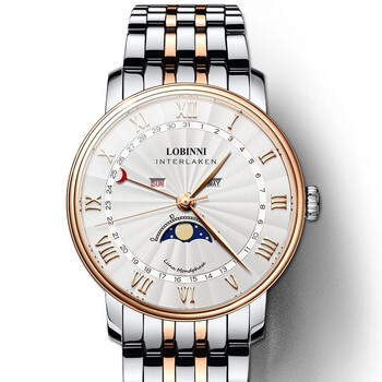 罗宾尼(lobinni)男士手表石英表防水日月星辰学生德国品质瑞士风格