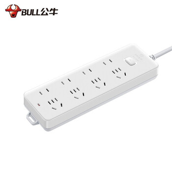 公牛(bull)gn-403 8位总控全长3米 新国标插座/插线板/插排 定做 1个