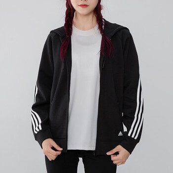 阿迪达斯 (adidas)女装 运动服跑步健身训练外套时尚潮流连帽休闲舒适