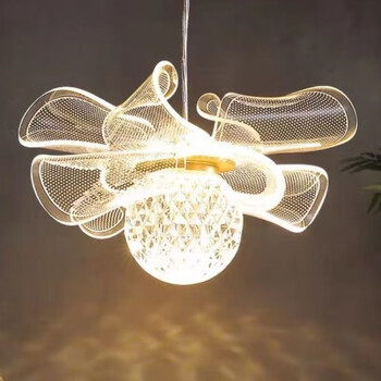 卧室床头吊灯轻奢现代简约网红ins北欧主卧线灯吧台亚克力氛围灯 s