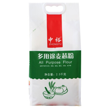中裕多用途麦芯粉2.5kg/5斤 中筋面粉包子馒头饺子粉 家用普通面粉
