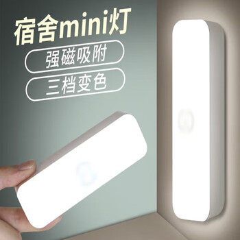 鸿视小夜灯氛围感应灯婴儿喂奶灯卧室床头灯宿舍壁灯橱柜灯 10厘米感应灯 白光