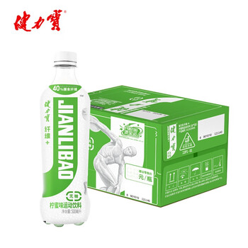 健力宝健力宝柠蜜味无糖0糖纤维电解质运动碳酸饮料汽水500ml15瓶饮品