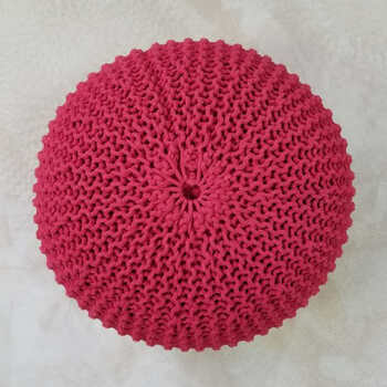 11特惠开始】北欧时尚坐墩纯手工编织团蒲圆墩美式懒人沙发创意脚墩