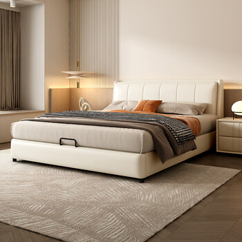 菲玛仕(freemax)床现代简约真皮床主卧床1.5*2.