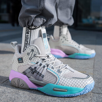 乔丹官方篮球鞋男鞋网面透气耐磨防滑实战球鞋大童夏季新款低帮运灰色