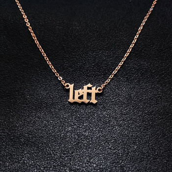 魅川tf家族 左航同款left字母项链right左右明星周边 left玫瑰项链