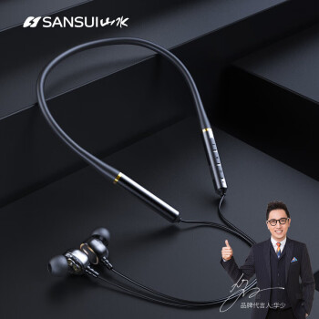 山水（SANSUI）挂脖式蓝牙耳机价格走势，智能降噪|快速充电|四喇叭双动圈，绝佳耳机评测