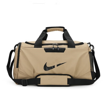 卡蓓娜2022新款干湿分离手提运动旅行休闲游泳户外男女大容量潮流篮球包 奶茶色921 均码