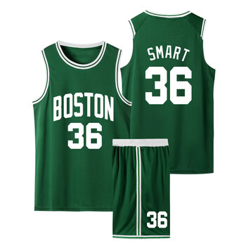 人球衣塔图姆0号篮球服套装夏男女儿童学生比赛运动服印字 绿色丨36号