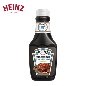 亨氏(Heinz) 黑胡椒酱 黑胡椒调味酱 烤肉牛排酱 360g 卡夫亨氏出品