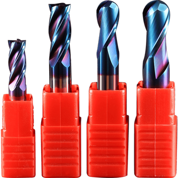 定制威特hrc65钨钢涂层四刃平底双刃球头铣刀模具立铣刀数控刀具注解