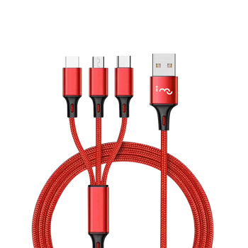 幻响（i-mu） 三合一充电线 一拖三伸缩便携收纳USB-C 钱兔无量超级快充