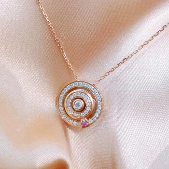 霜魄曼卡龙520指爱针新款命中注定不偏不倚只爱你s925纯银项链礼物 配