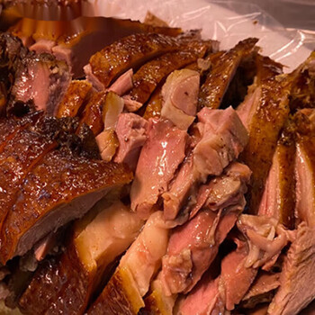 虎钢馋汕头特产狮头鹅澄海潮汕卤鹅肉卤味卤水半只2斤大只公鹅半只鹅