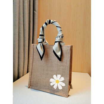 无印良品麻袋包麻袋改造无印良品麻布袋diy黄麻购物袋手绘帆布包手提