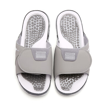 康扣拖鞋男外穿复活节酷灰黑白色按摩运动魔术贴沙滩凉拖鞋女同款 酷