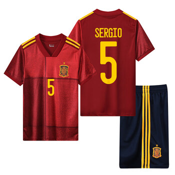 滕讯体育nba旗舰 足球球衣订制主场客场佩德里足球服套装男 主场-5号