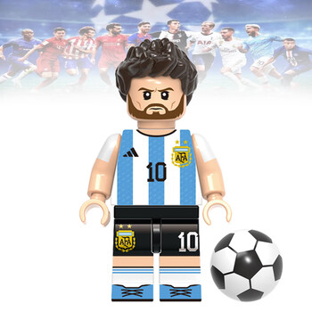 乐高世界杯足球明星c罗梅西内马尔第三方男孩拼装积木人仔男孩玩具 g