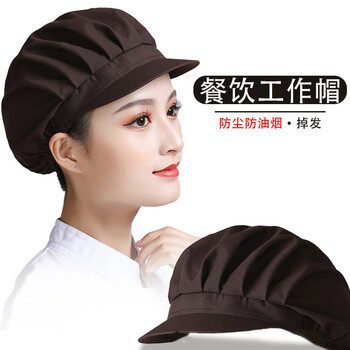 厨师厨师帽子防掉头发男女同款工作帽食堂家用防尘防油烟餐厅餐饮专用