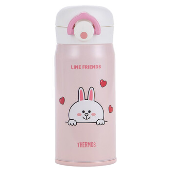 膳魔师THERMOS 儿童直饮保温杯304不锈钢儿童时尚轻便学生水杯 Linefriend联名可妮兔350ml
