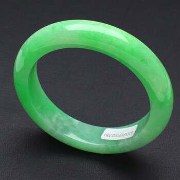 隐梵缅甸老坑满绿翡翠手镯a货正阳绿翡翠玉镯满绿女款带证书58mm58cm