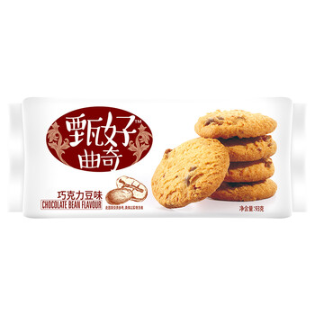 达利园甄好曲奇巧克力豆味 营养早餐零食面包饼干蛋糕 93g