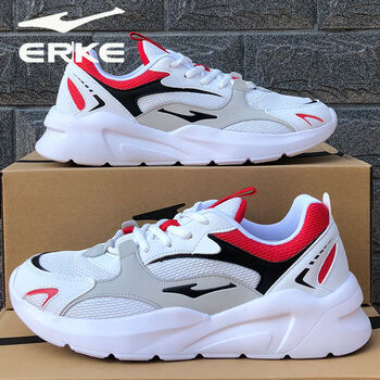 鸿星尔克erke男鞋2023秋冬季新款透气运动鞋子轻便减震学生百搭跑步鞋