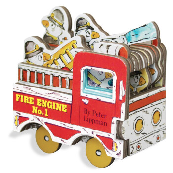 迷你车玩具书系列 小小消防车 纸板书英文原版Mini Fire Engine儿童玩具车车书