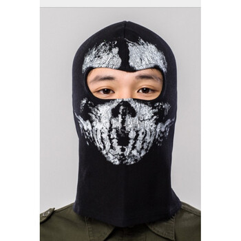 csgo头套 幽灵面具防尘骷髅面罩保暖秋冬男游戏头套 bsb04螺纹棉保暖